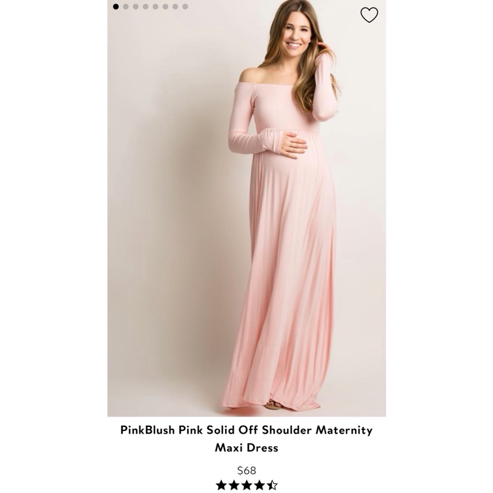 PinkBlush Maternity Baby Shower Maxi Dress- Pink